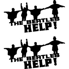 The Beatles Help! Stickers – Silhouette Decals (2-Pack)