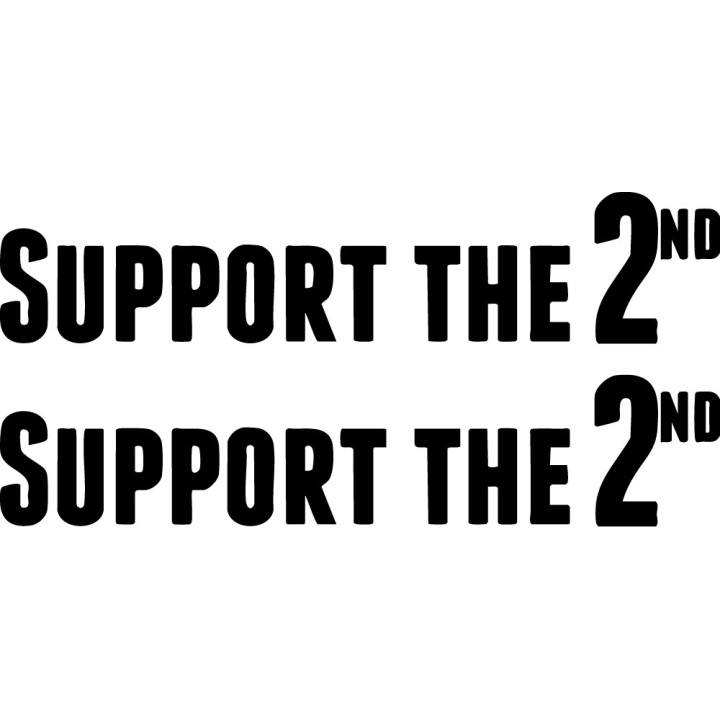 Support The 2nd Stickers – 2nd Amendment Decals (2-Pack)