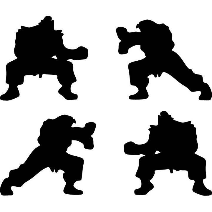 Street Fighter Zangief Stickers – SF2 Decals (2-Pack)