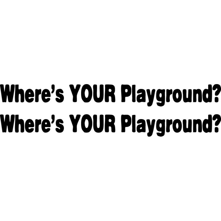 Buy Where039s Your Playground Jeep Windshield Decal Sticker Online