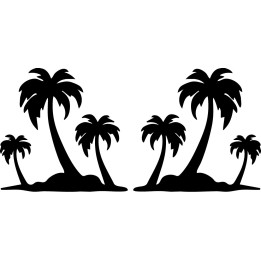 Buy Island Palm Die Cut Vinyl Decal Online