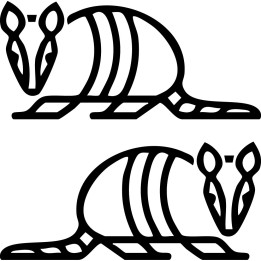 Armadillo Decal Sticker V8 - DecalsHouse
