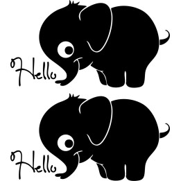 Elephant Vinyl Decal Sticker V71 - DecalsHouse
