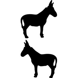 Donkey Stickers – Burro Silhouette Decals (2-Pack)