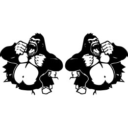Gorilla Vinyl Decal Sticker V21 - DecalsHouse