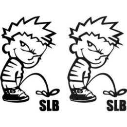 Buy Calvin Pisses Sl Benfica Humorous Carbon Decal Sticker Online
