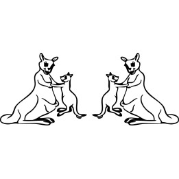 Kangaroo Vinyl Decal Sticker V19 - DecalsHouse