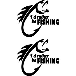Id Rather Be Fishing Vinyl Decal Sticker - DecalsHouse