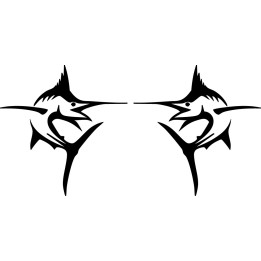 Swordfish Stickers – Marlin Broadbill Fishing Decals (2-Pack)