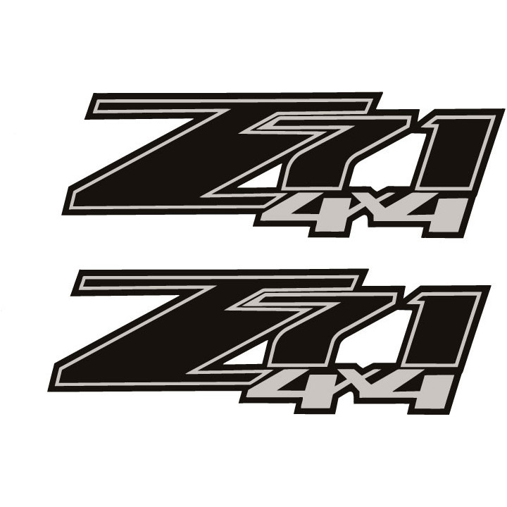 2x Z71 4x4 Style 2 Stickers Decals - DecalsHouse