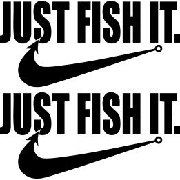Just Fish It Fishing Vinyl Decal Sticker - DecalsHouse