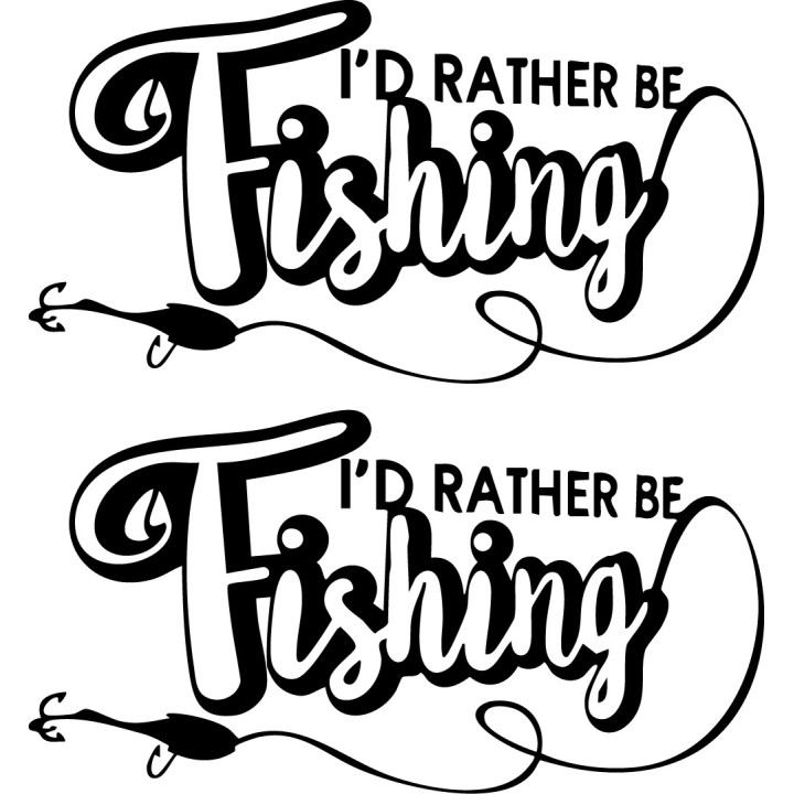 Id Rather Be Fishing Vinyl Decal Sticker V3 - DecalsHouse