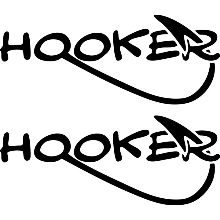 Hooker Fishing Vinyl Decal Sticker - DecalsHouse
