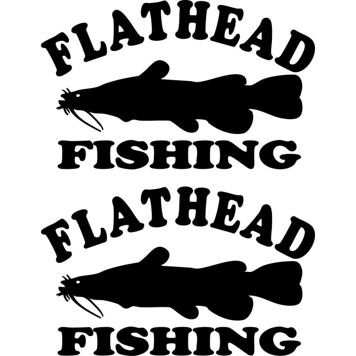 Flathead Fishing Vinyl Decal Sticker - DecalsHouse