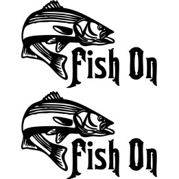Fish On Fishing Vinyl Decal Sticker - DecalsHouse
