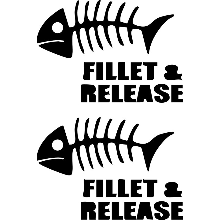 Fillet And Release Fishing Vinyl Decal Sticker - DecalsHouse