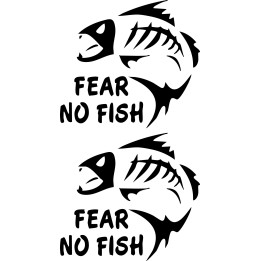 Fear No Fish Fishing Vinyl Decal Sticker V2 - DecalsHouse