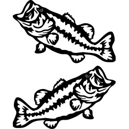 Largemouth Bass Stickers – Bass Fishing Decals (2-Pack)