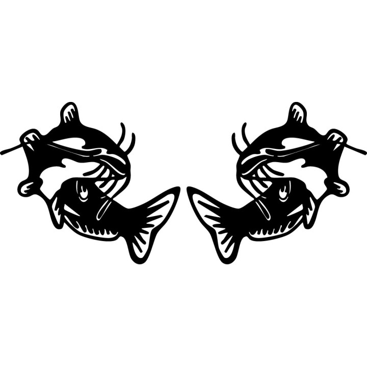 Catfish Vinyl Decal Sticker V4 - DecalsHouse