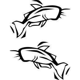 Catfish Vinyl Decal Sticker V22 - DecalsHouse