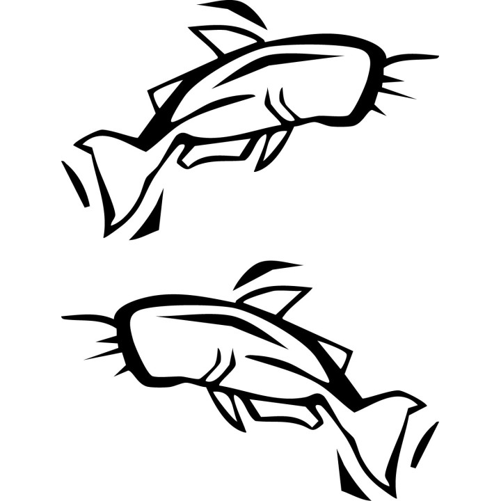 Catfish Vinyl Decal Sticker V22 - DecalsHouse