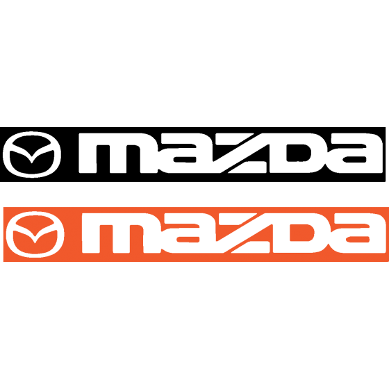 2x Mazda Block Vinyl Decals...