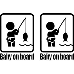 Baby On Board Fishing Vinyl Decal Sticker - DecalsHouse