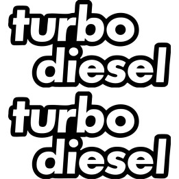 Turbo Diesel Sticker Vinyl Decal V7 Dh - DecalsHouse