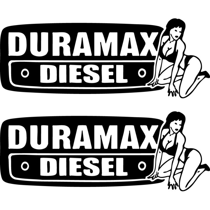 Duramax With Girl 2 Dh - DecalsHouse