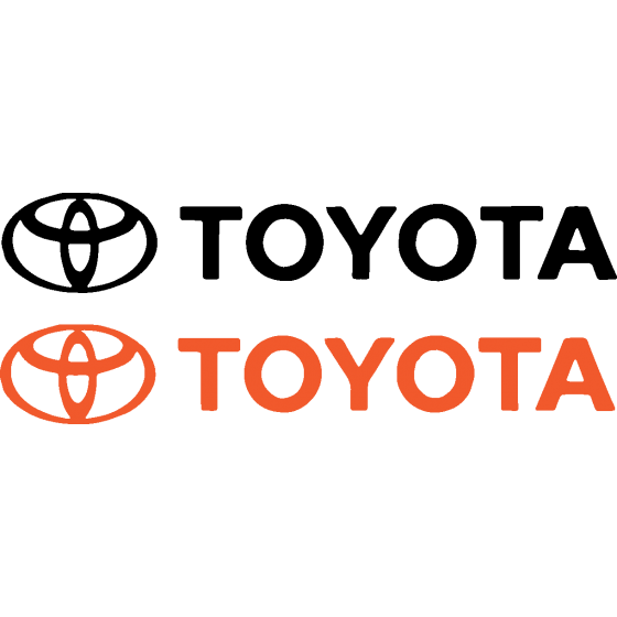 2x Toyota Wide Decals Stickers