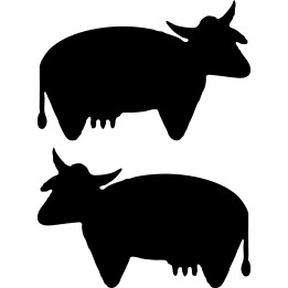 Cow Stickers – Farm Animal Silhouette Decals (2-Pack)