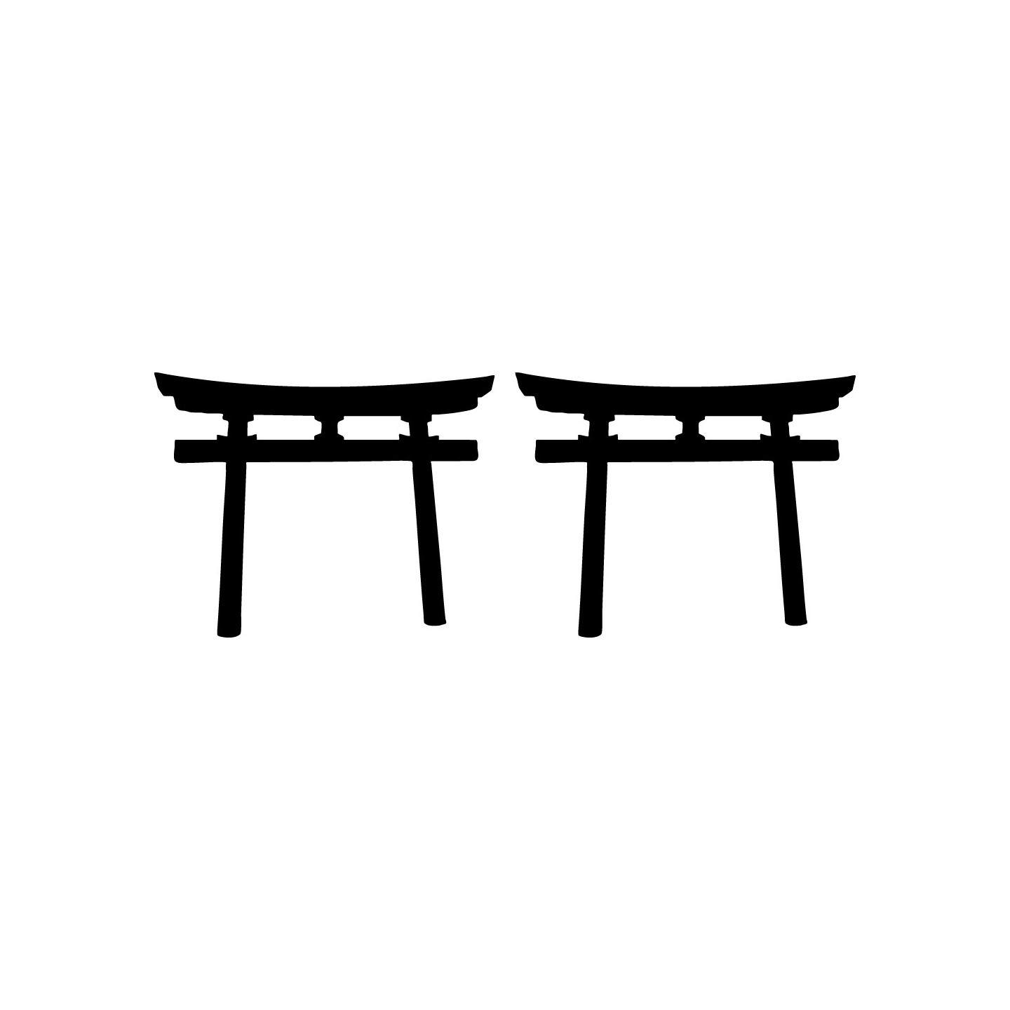 Japanese Torii Gate Stickers – Shinto Shrine Decals (2-Pack)