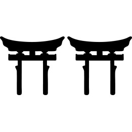 Torii Gate Stickers – Shinto Shrine Symbol Decals (2-Pack)