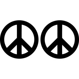 Peace Symbol Stickers – CND Peace Sign Decals (2-Pack)