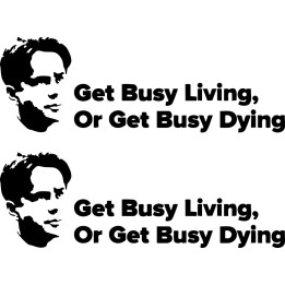 Shawshank Redemption Stickers – Get Busy Living (2-Pack)