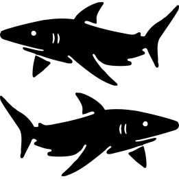 Shark Stickers – Great White Ocean Predator Decals (2-Pack)