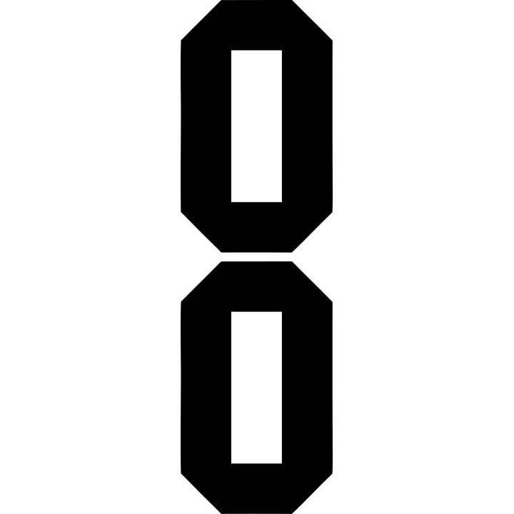 Buy Set Of 2 Number 0 Usa S Decal Sticker Online