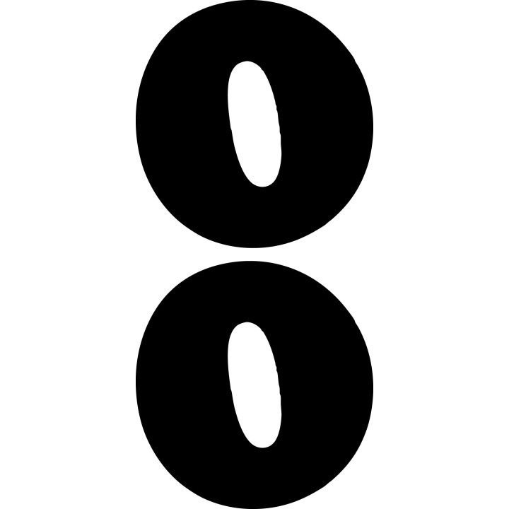 Buy Set Of 2 Number 0 Motocross S Decal Sticker Online