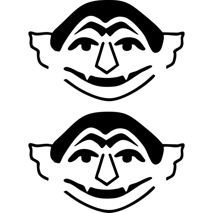 Count von Count Stickers – Sesame Street Decals (2-Pack)