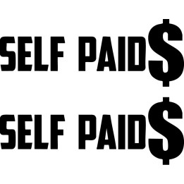 Self Paid$ Stickers – Hustle Entrepreneur Decals (2-Pack)