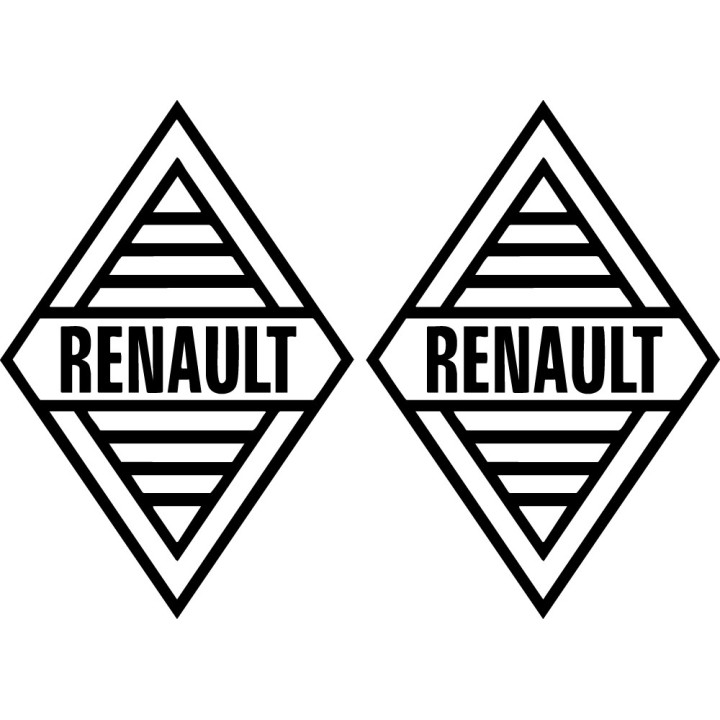 Buy Renault Old Logo Couleurs Vinyl Decal Sticker Online