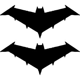 Batman Logo Stickers – DC Comics Bat Symbol (2-Pack)