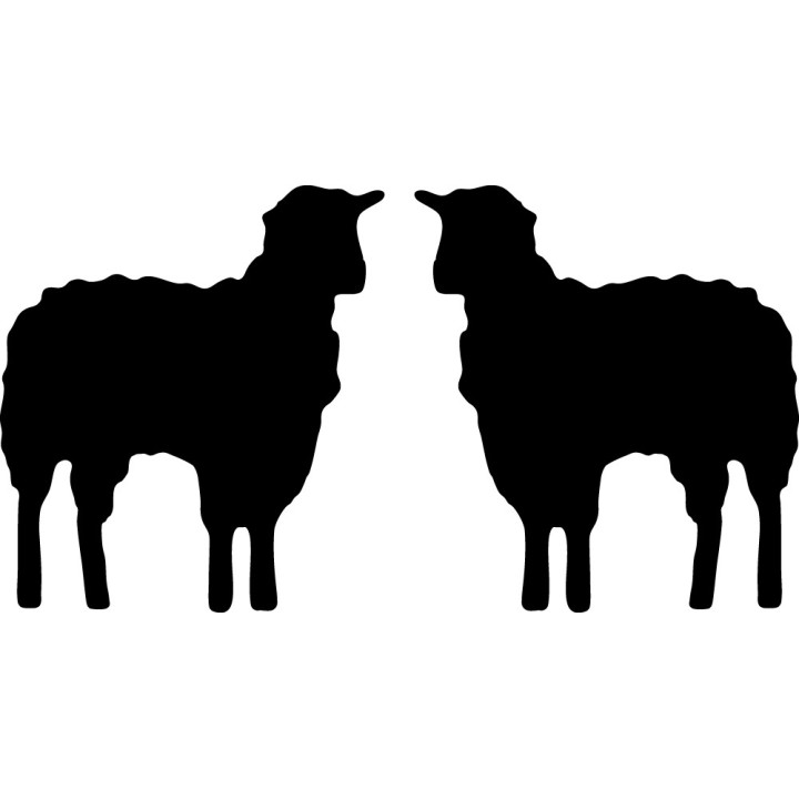 Sheep Stickers – Lamb Ewe Farm Animal Decals (2-Pack)