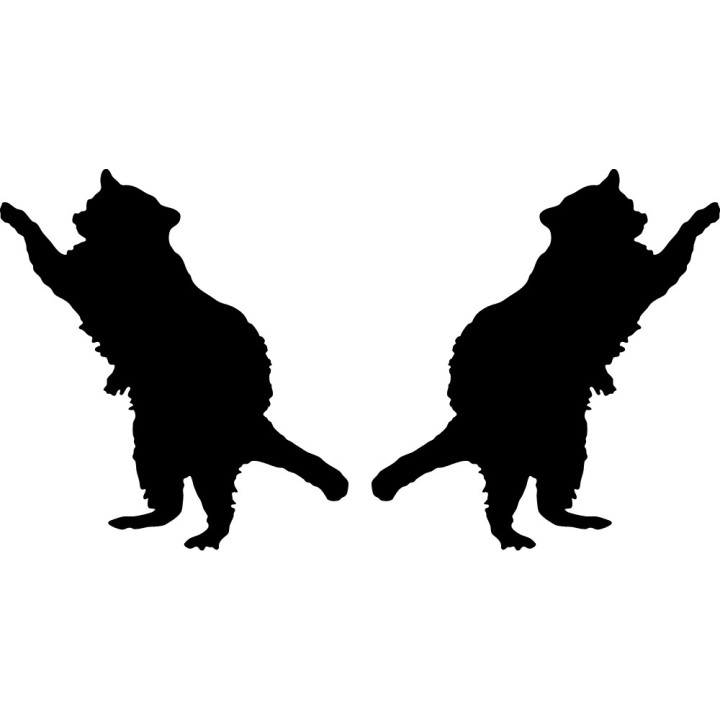 Buy Raccoon Silhouette Decal Sticker Online