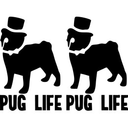 Buy Pug Life Design Vinyl Decal Sticker Online