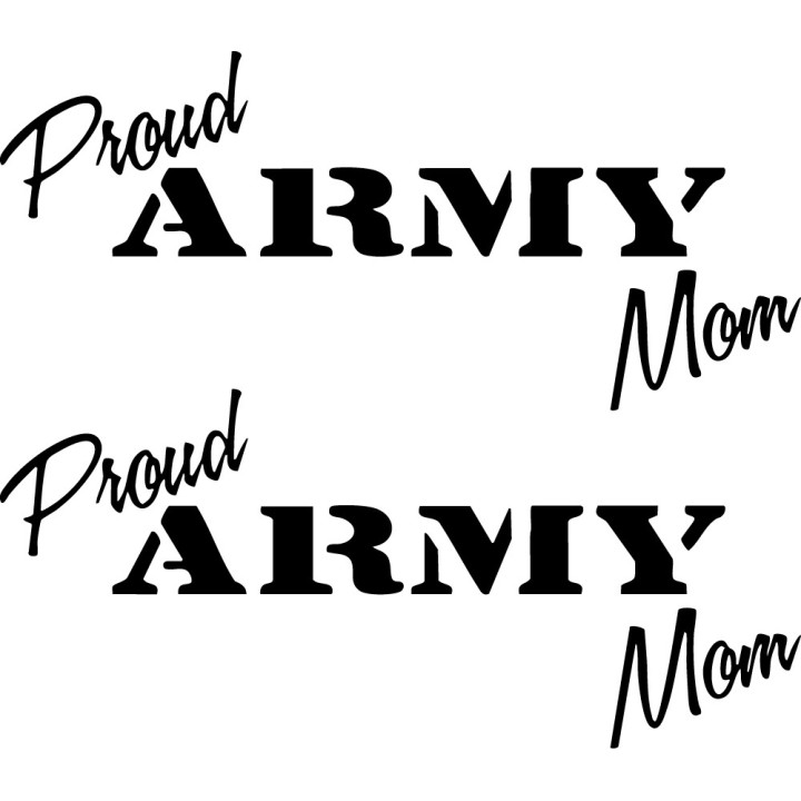 Proud Army Mom Stickers – US Army Family Decals (2-Pack)