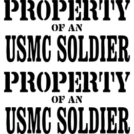 Property of a USMC Marine Stickers – Corps Decals (2-Pack)