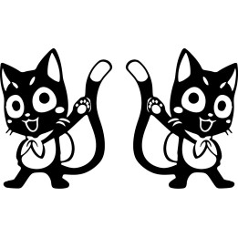 Fairy Tail Happy Cat Stickers – Anime Decals (2-Pack)