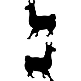 Llama Stickers – Farm Animal Silhouette Decals (2-Pack)