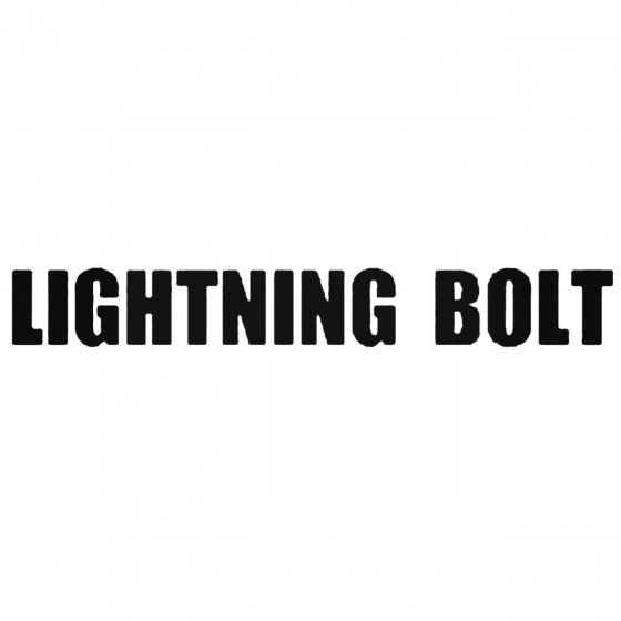 Lightning Bolt Band Decal...
